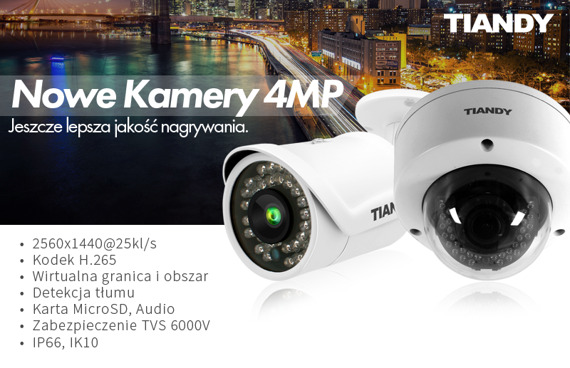 Kamery 4MPix Tiandy