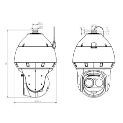 KAMERA IP SZYBKOOBROTOWA TC-H3169M SPEC:63X/LW/P/A/AR PANORAMICZNA - 3.7Mpx 5.7... 359mm