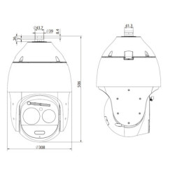 HYBRYDOWA KAMERA TERMOWIZYJNA IP TC-H358M SPEC:44X/IT/A - 5Mpx 6... 264mm