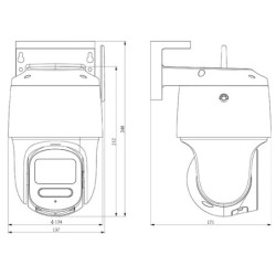 KAMERA IP SZYBKOOBROTOWA TC-H334S SPEC:I5W/C/WIFI/EU/4MM/V4.1 Wi-Fi, - 3Mpx 4mm
