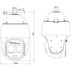 KAMERA IP SZYBKOOBROTOWA TC-H348M SPEC:63X/IL/E++/A - 3.7Mpx 5.7... 359mm