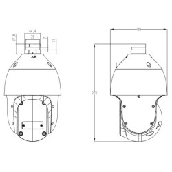 KAMERA IP OBROTOWA ZEWNĘTRZNA TC-H324S SPEC:23X/I/E/C/V3.0 - 1080p 5... 115mm