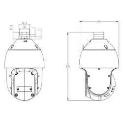 KAMERA IP OBROTOWA ZEWNĘTRZNA TC-H354S SPEC:23X/I/E/V3.1 - 5Mpx 5... 115mm
