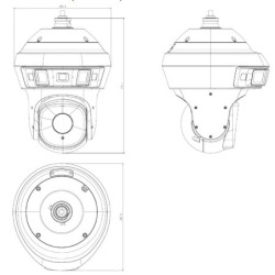 KAMERA IP SZYBKOOBROTOWA TC-H366V SPEC:4MP/25X/IW/E/A/2.8MM PANORAMICZNA - 3.7Mpx 4.8... 120mm