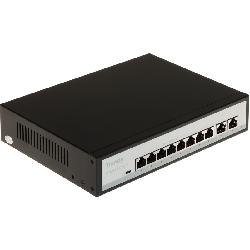 SWITCH POE TC-P3S010 SPEC:G/0820/AT/110 8-PORTOWY + 2X UPLINK