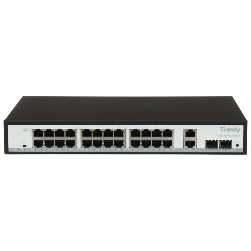 SWITCH POE TC-P3S028 SPEC:G/2422/AT/280 24-PORTOWY + 2X UPLINK + 2X SFP