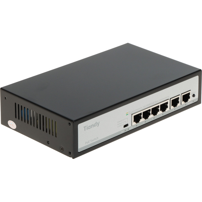 SWITCH POE TC-P3S06 SPEC:F/0420/AT/55 4-PORTOWY + 2X UPLINK