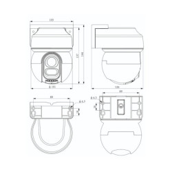 KAMERA IP OBROTOWA ZEWNĘTRZNA TC-H333D 9DB-4 Wi-Fi, - 3Mpx 4mm TIANDY