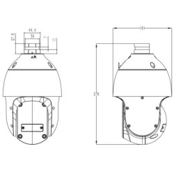 KAMERA IP OBROTOWA ZEWNĘTRZNA TC-H354S 423IA - 5Mpx 5... 115mm TIANDY