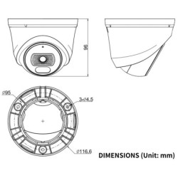 KAMERA IP TC-C34XN 2ENA-28 Spark Series - 4Mpx 2.8mm TIANDY