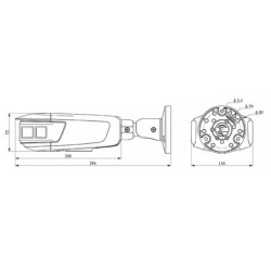 KAMERA IP TC-C382V SPEC:W/E/Y/S/H/2.8MM PANORAMICZNA Full-Color - 8Mpx 2 X 2.8mm TIANDY