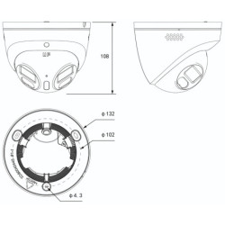 KAMERA IP TC-C386V 4LHA-28 PANORAMICZNA POLAR DAY / Pro Series - 8Mpx 2 X 2.8mm TIANDY