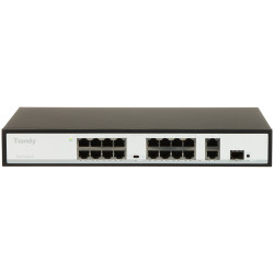 SWITCH POE TC-P3S019 SPEC:H/1621/AT/180 16-PORTOWY + 2X UPLINK + 1X SFP TIANDY